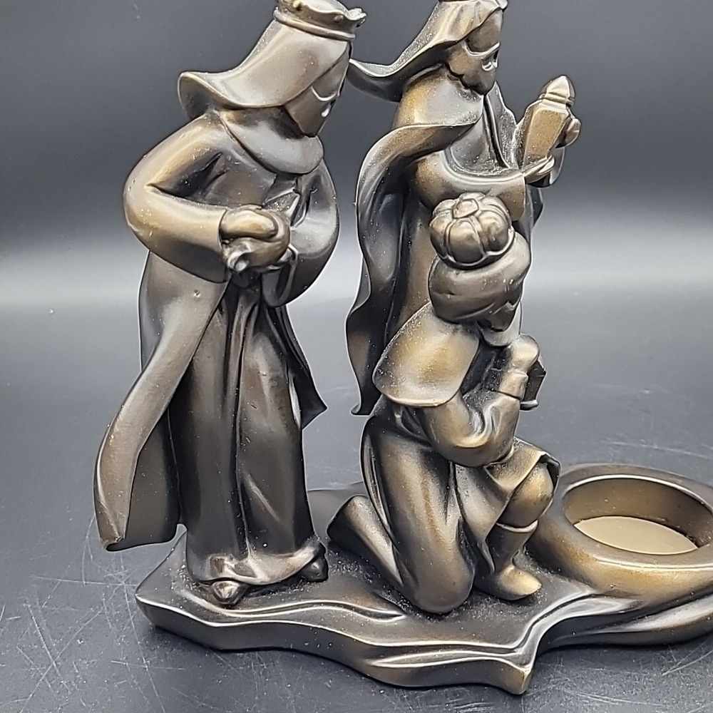 PartyLite Retired Bronze‎ Tealight Holder Three Wise Men P9431 Holy Night